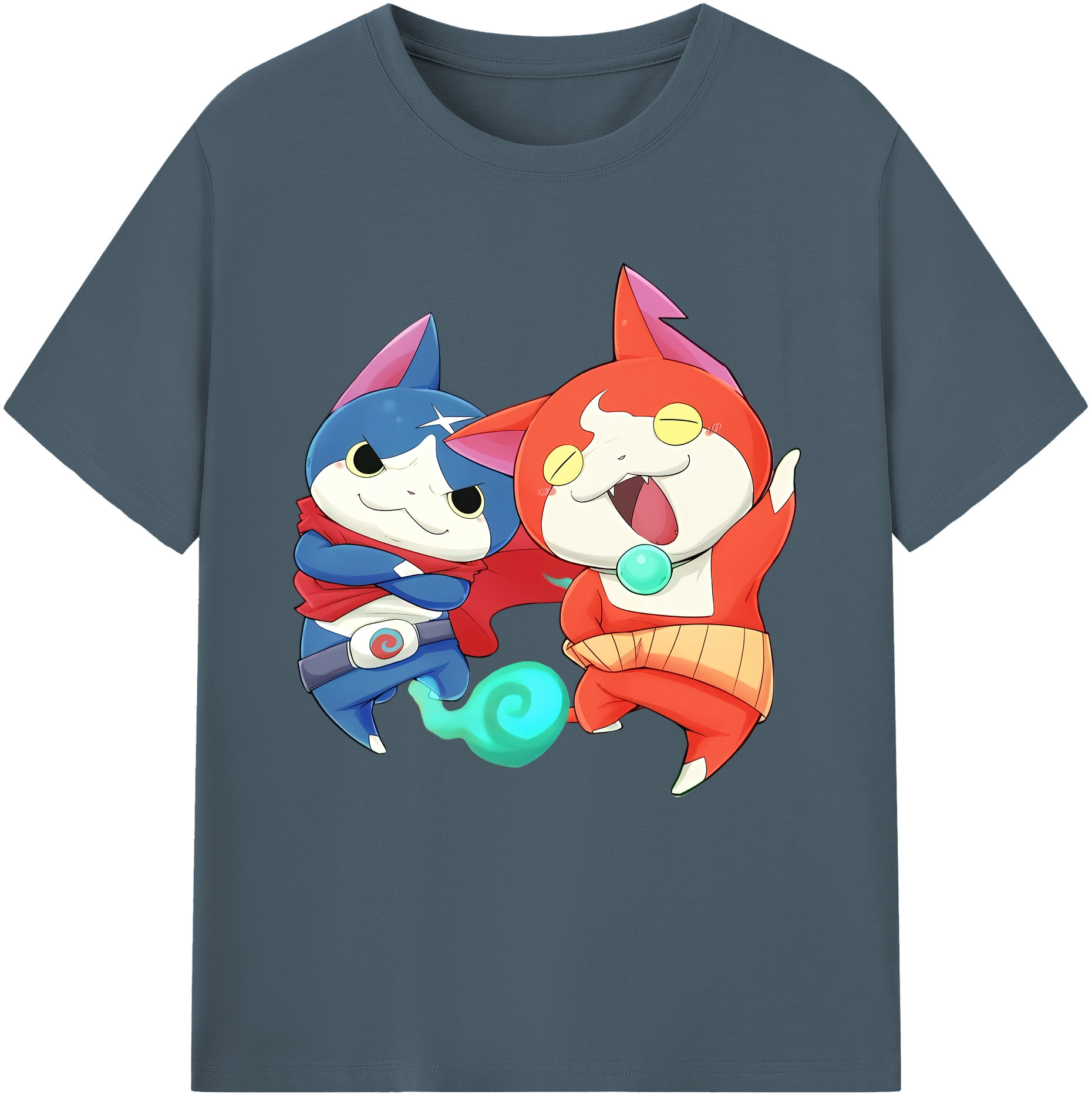 （画像用） 妖怪ウォッチ Yo-kai Watch 綿100％半袖Tシャツ（フロントプリント）